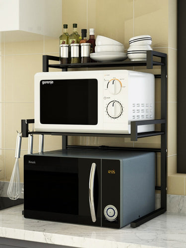 Adjustabled microwave storage oven rack - bermansbargains