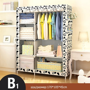 Non-woven Cloth Wardrobe Folding Portable Cabinet - bermansbargains