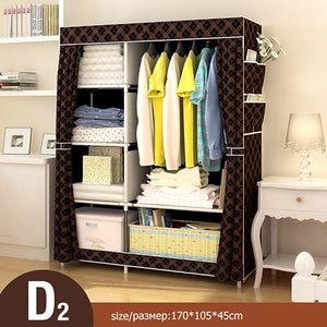 Non-woven Cloth Wardrobe Folding Portable Cabinet - bermansbargains