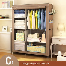 Load image into Gallery viewer, Non-woven Cloth Wardrobe Folding Portable Cabinet - bermansbargains
